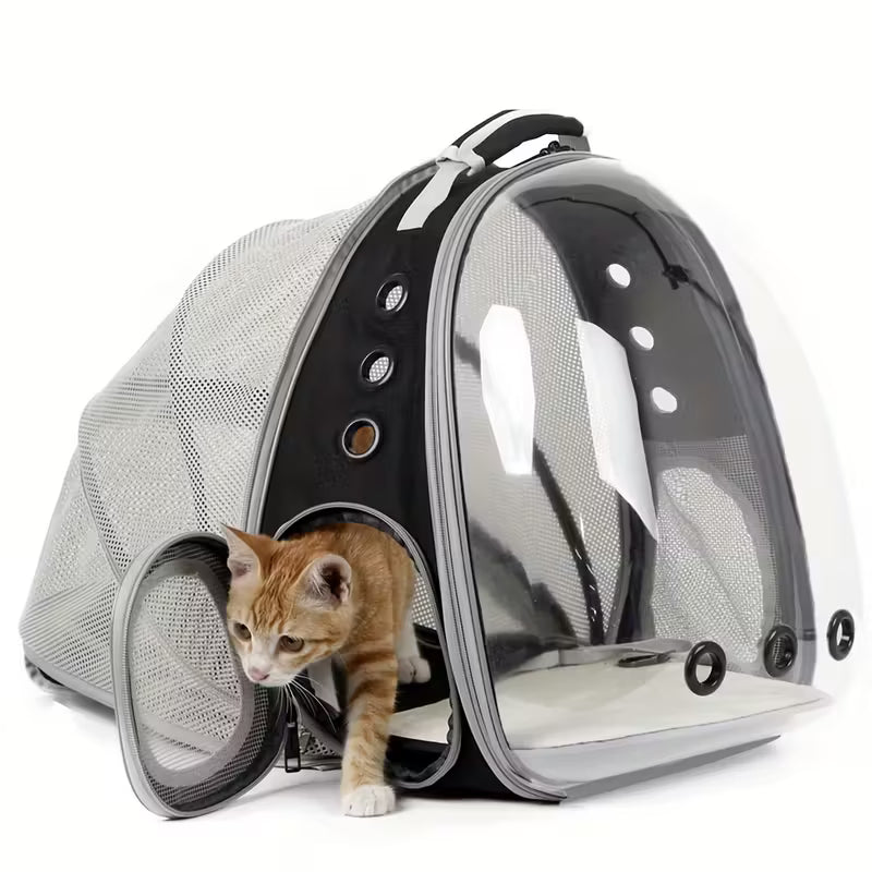 Pet Backpack Carrier with Bubble Window & Back Support