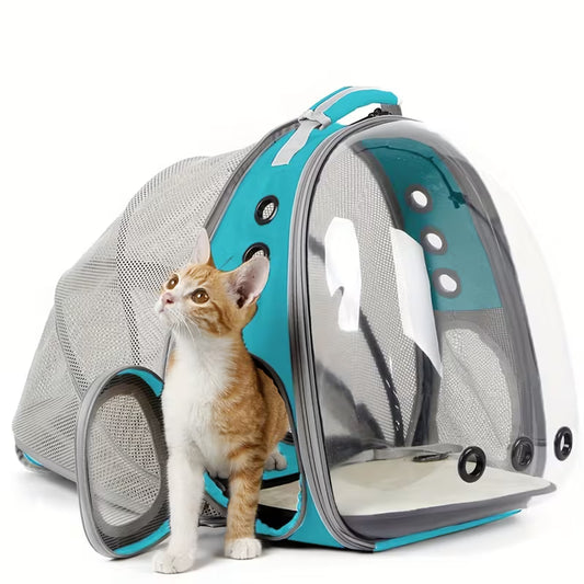 Pet Backpack Carrier with Bubble Window & Back Support