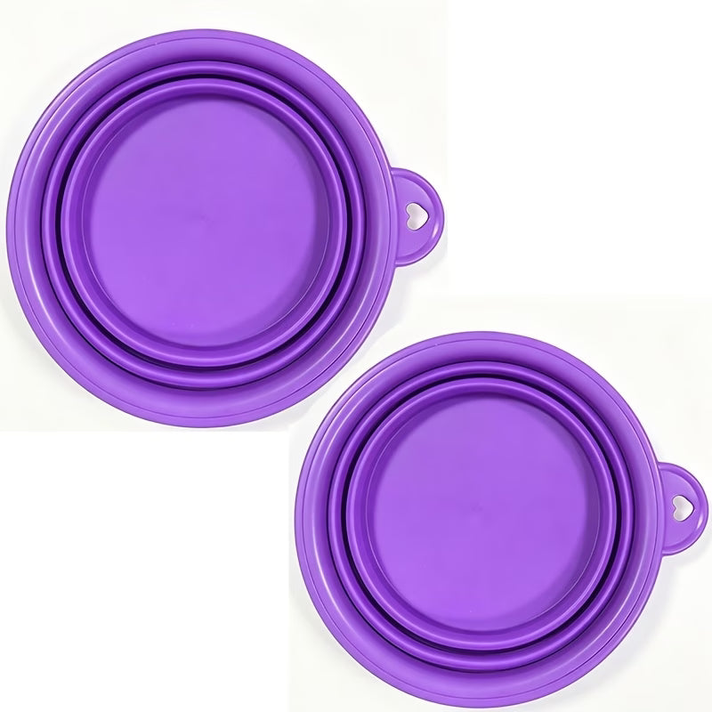 Collapsible Silicone Pet Bowl with Carabiner Clip