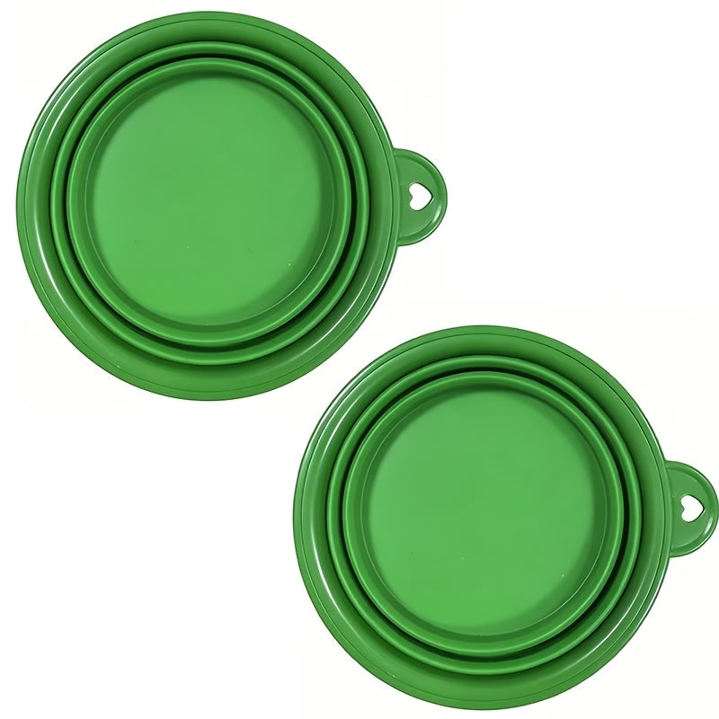 Collapsible Silicone Pet Bowl with Carabiner Clip