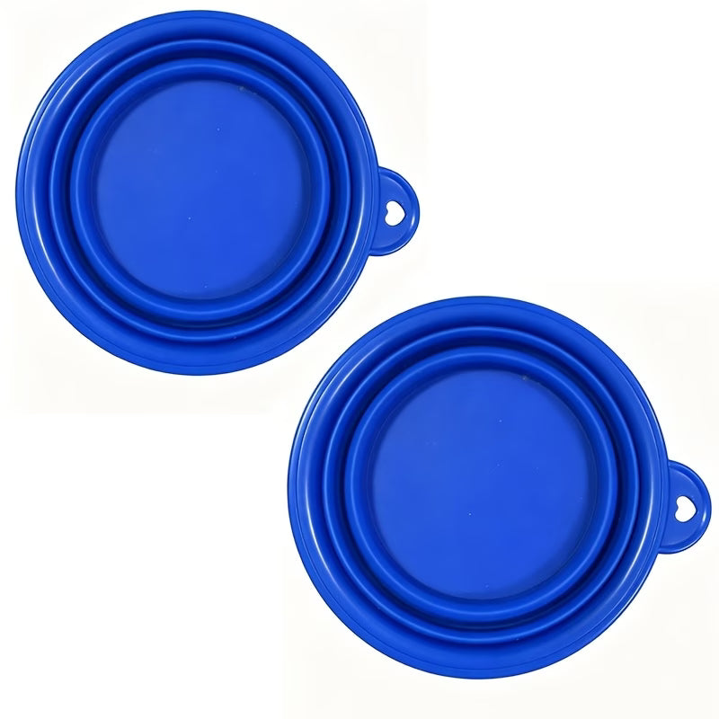 Collapsible Silicone Pet Bowl with Carabiner Clip