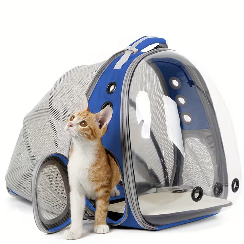 Pet Backpack Carrier with Bubble Window & Back Support