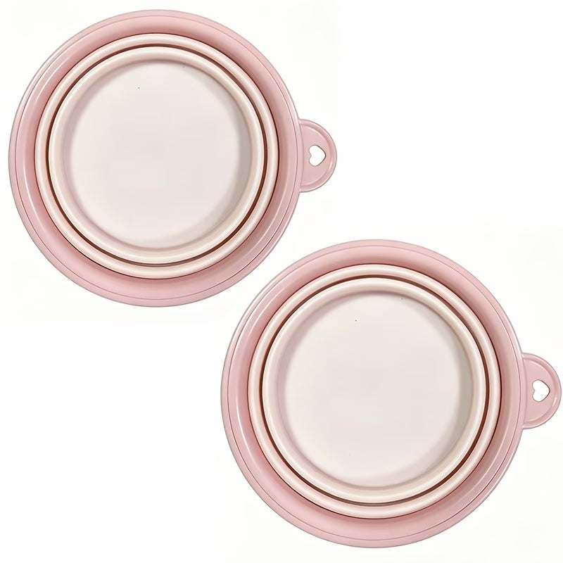 Collapsible Silicone Pet Bowl with Carabiner Clip
